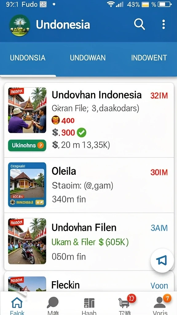 Tampilan awal yang menarik dan intuitif.
