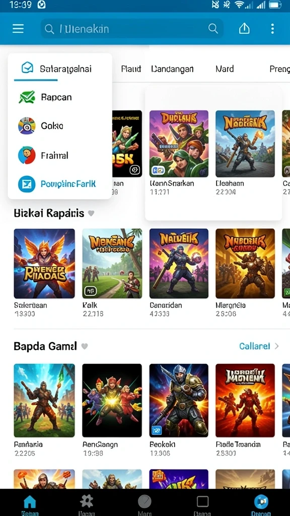 Ilustrasi fitur leaderboard dengan skor pemain.