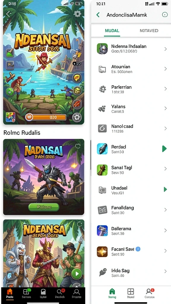 Tampilan awal yang menarik dan user-friendly.