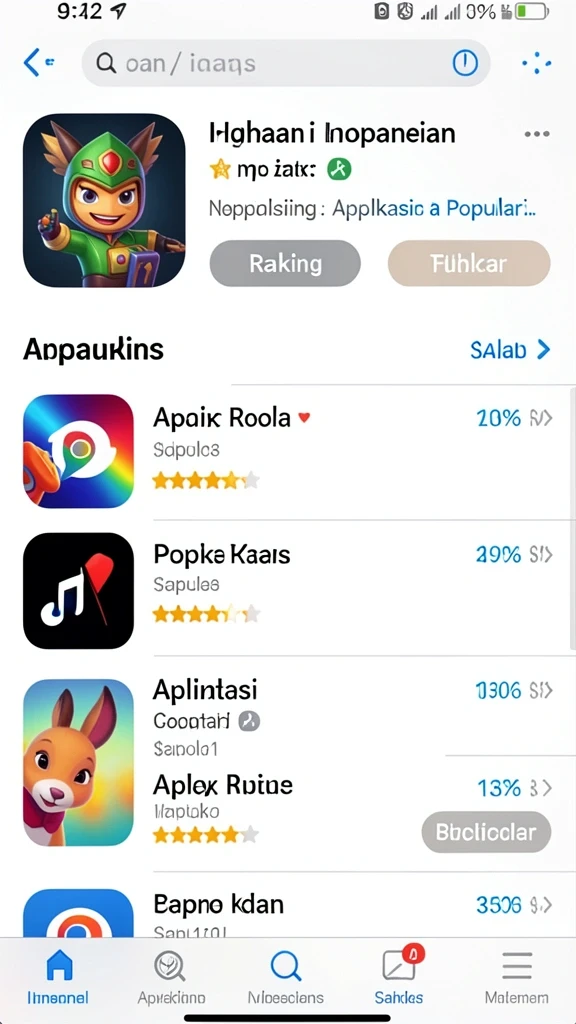Screenshot 1 menunjukkan tampilan antarmuka utama permainan.