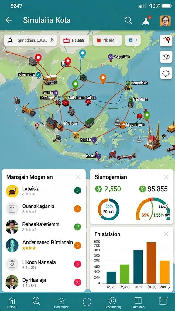 Tampilan menu awal yang menarik dan informatif.