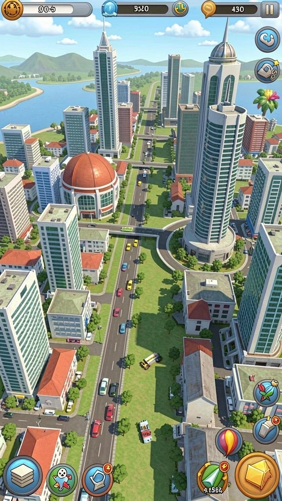 Tampilan karakter dengan desain yang unik dan menarik.