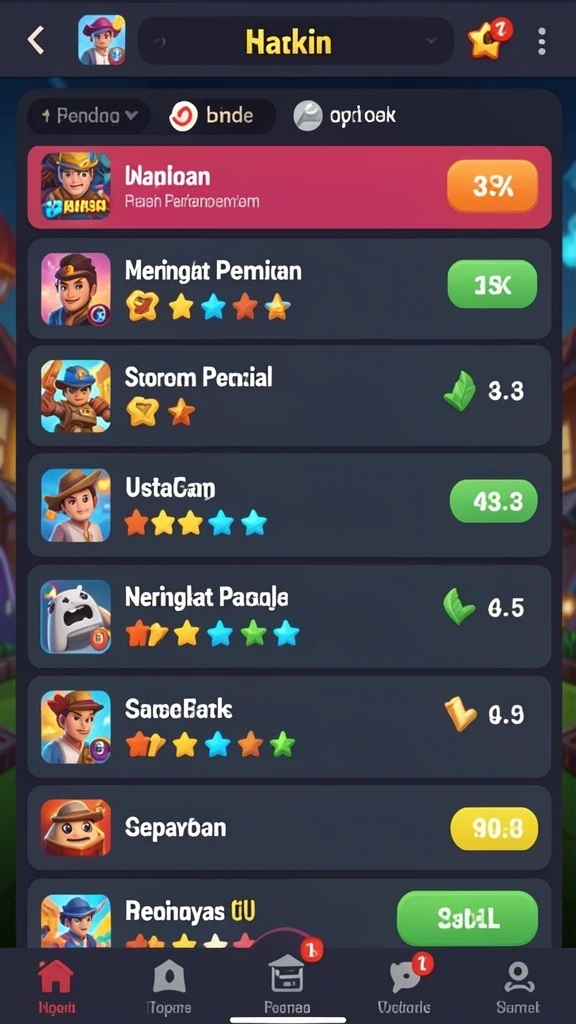 Kompetisi seru dengan teman-teman.