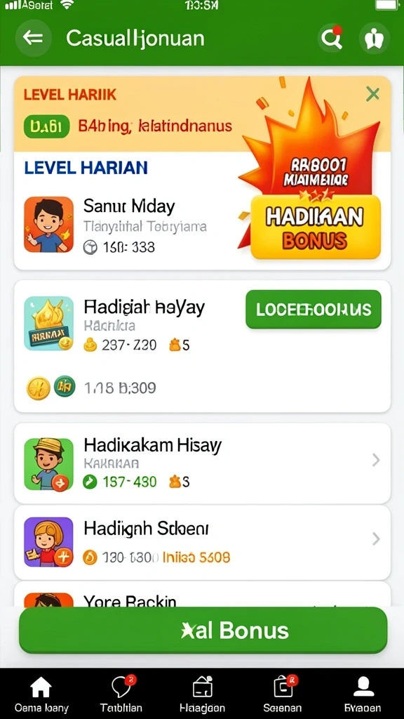 Beragam permainan yang menarik untuk dijelajahi.