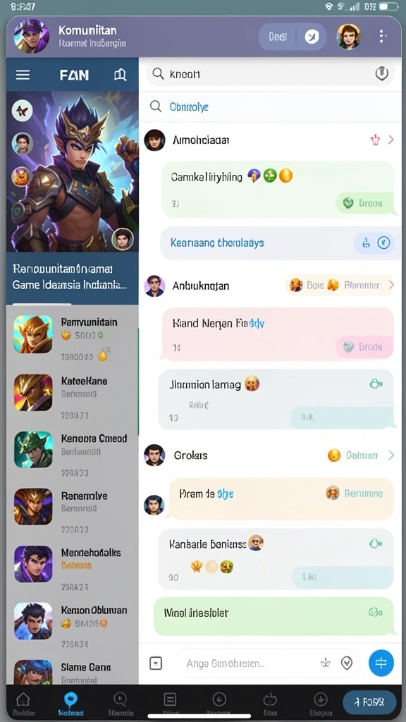Screenshot menampilkan menu kustomisasi karakter yang menarik.