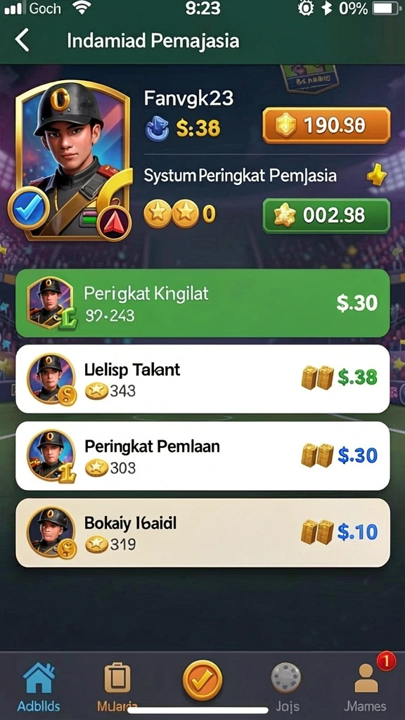 Tampilan antarmuka yang intuitif dan user-friendly.