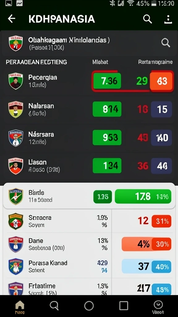 Statistik permainan yang lengkap untuk referensi pemain.