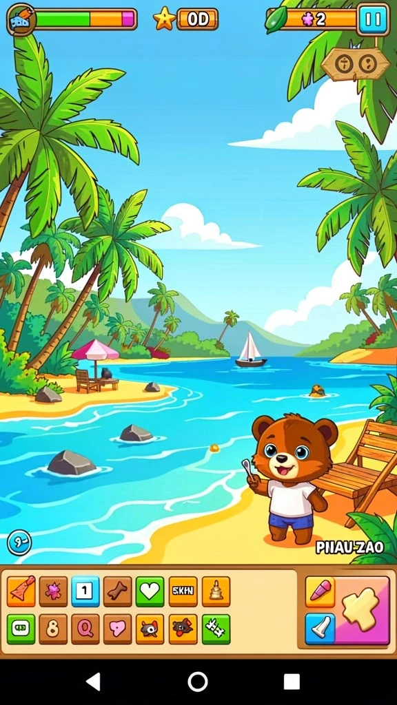 Tampilan awal game yang menawan dan intuitif.