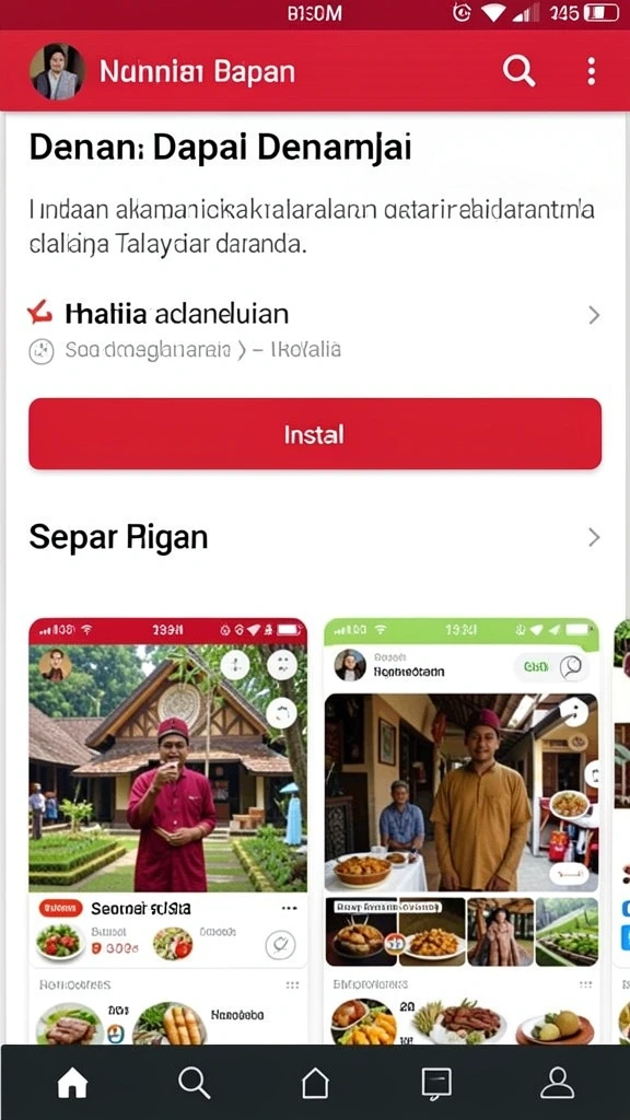 Tampilan antarmuka utama NAGAWIN yang menarik.