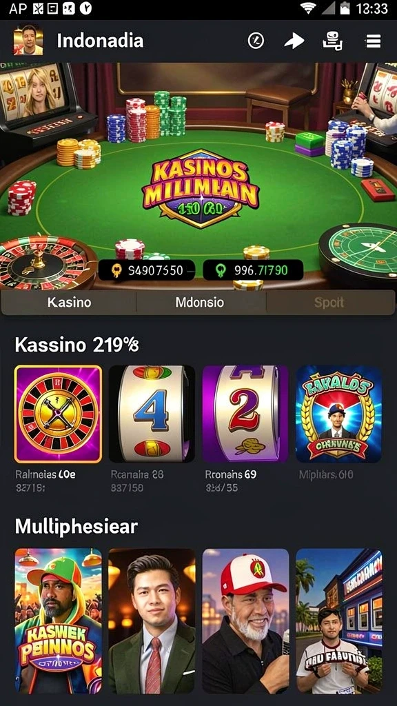 Pengguna dapat menikmati berbagai permainan judi online.