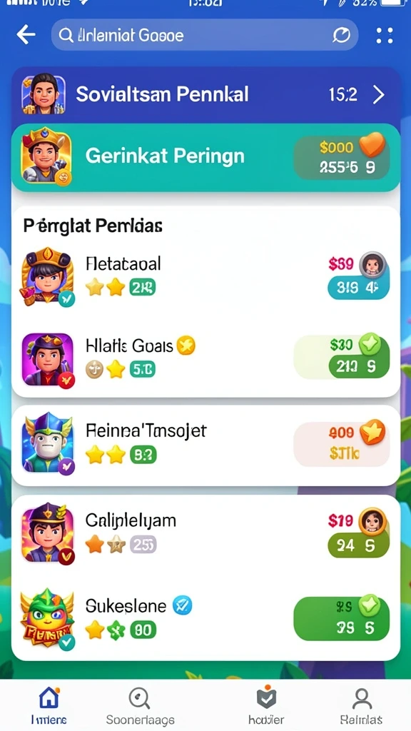 Tampilan awal yang menarik dan mudah dinavigasi.